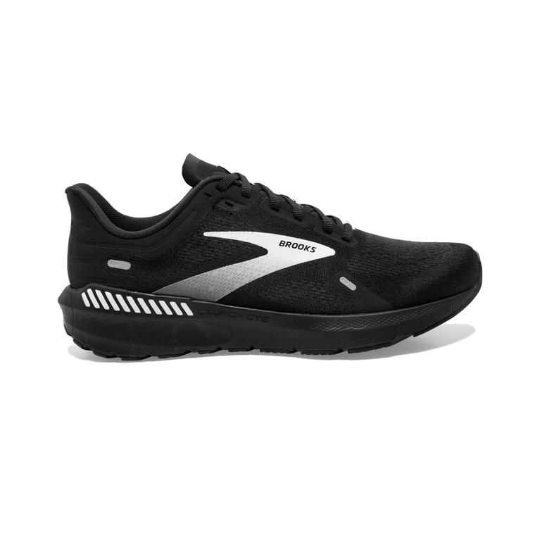 Brooks LAUNCH GTS 9 Lightweight Supportive Road Running Shoes Mens Canada - Black/White (QJR516098)